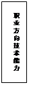 文本框: 职业方向技术能力